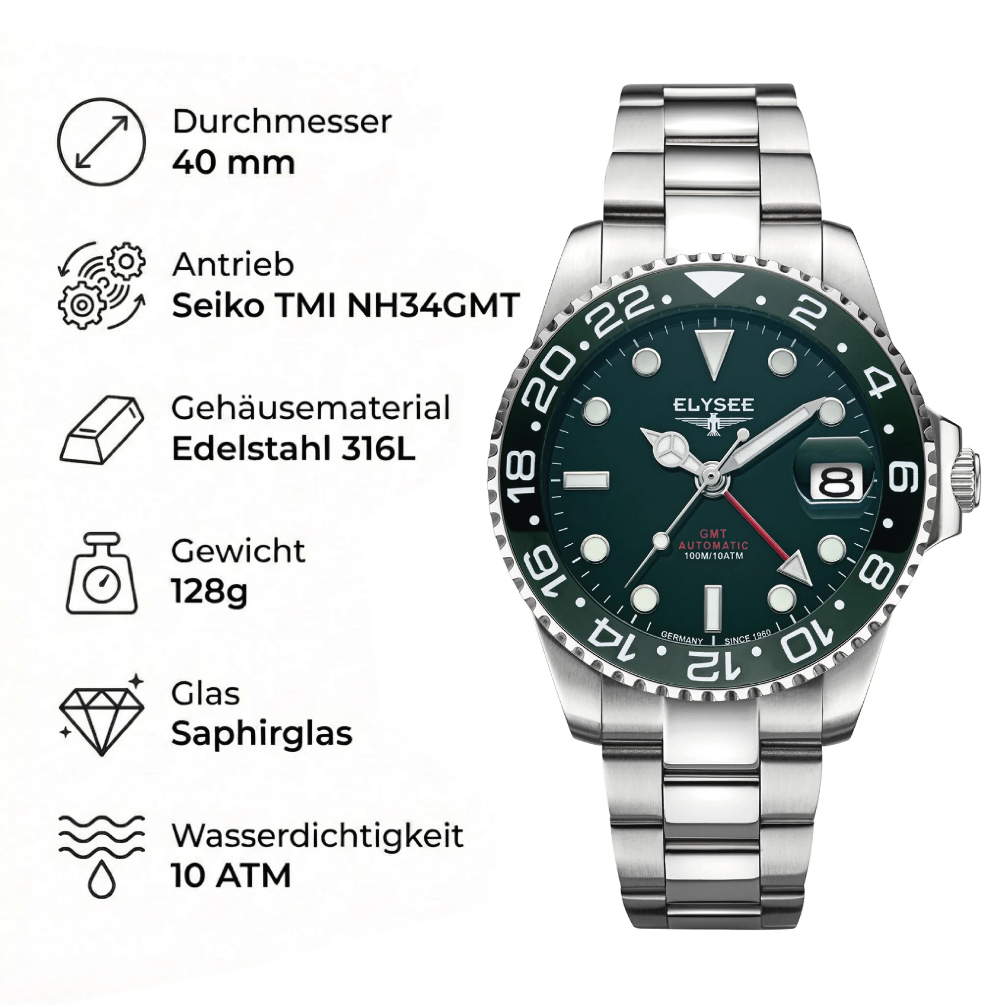 GMT AUTOMATIC Darkgreen Ceramic 80630 - Image 2